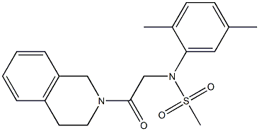 N-[2-(3,4-dihydro-2(1H)-isoquinolinyl)-2-oxoethyl]-N-(2,5-dimethylphenyl)methanesulfonamide Struktur