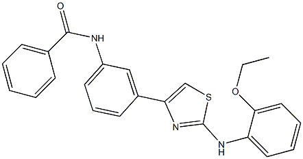 N-{3-[2-(2-ethoxyanilino)-1,3-thiazol-4-yl]phenyl}benzamide Struktur