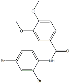 N-(2,4-dibromophenyl)-3,4-dimethoxybenzamide Struktur