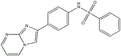 N-(4-imidazo[1,2-a]pyrimidin-2-ylphenyl)benzenesulfonamide Struktur