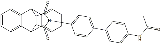 N-[4'-(16,18-dioxo-17-azapentacyclo[6.6.5.0~2,7~.0~9,14~.0~15,19~]nonadeca-2,4,6,9,11,13-hexaen-17-yl)[1,1'-biphenyl]-4-yl]acetamide Struktur