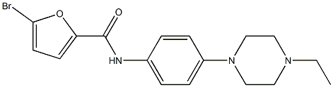 5-bromo-N-[4-(4-ethyl-1-piperazinyl)phenyl]-2-furamide Struktur