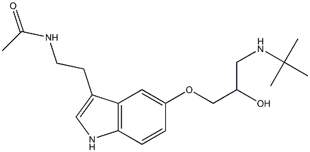 N-(2-{5-[3-(tert-butylamino)-2-hydroxypropoxy]-1H-indol-3-yl}ethyl)acetamide Struktur