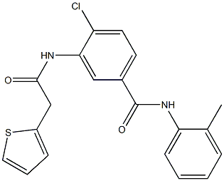 4-chloro-N-(2-methylphenyl)-3-[(2-thienylacetyl)amino]benzamide Struktur