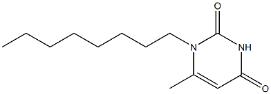 6-methyl-1-octyl-2,4(1H,3H)-pyrimidinedione Struktur