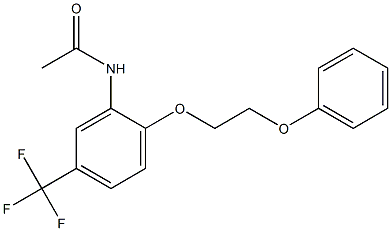 N-[2-(2-phenoxyethoxy)-5-(trifluoromethyl)phenyl]acetamide Struktur