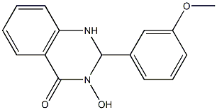 3-hydroxy-2-(3-methoxyphenyl)-2,3-dihydro-4(1H)-quinazolinone Struktur