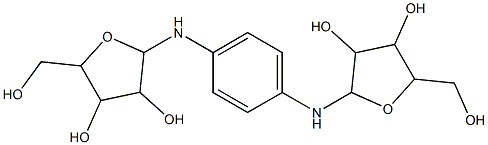 2-(4-{[3,4-dihydroxy-5-(hydroxymethyl)tetrahydro-2-furanyl]amino}anilino)-5-(hydroxymethyl)tetrahydro-3,4-furandiol Struktur