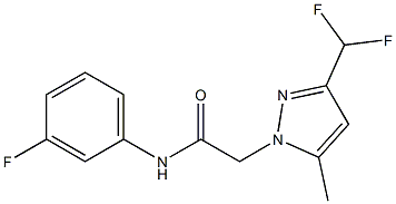 2-[3-(difluoromethyl)-5-methyl-1H-pyrazol-1-yl]-N-(3-fluorophenyl)acetamide Struktur