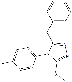 5-benzyl-4-(4-methylphenyl)-4H-1,2,4-triazol-3-yl methyl sulfide Struktur