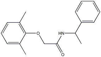 2-(2,6-dimethylphenoxy)-N-(1-phenylethyl)acetamide Struktur