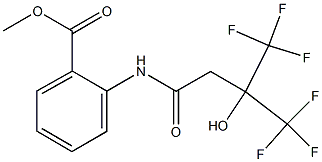 methyl 2-{[4,4,4-trifluoro-3-hydroxy-3-(trifluoromethyl)butanoyl]amino}benzoate Struktur