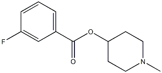 1-methyl-4-piperidinyl 3-fluorobenzoate Struktur