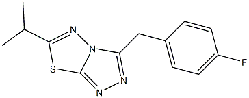 3-(4-fluorobenzyl)-6-isopropyl[1,2,4]triazolo[3,4-b][1,3,4]thiadiazole Struktur