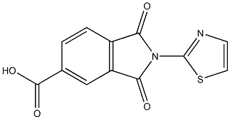 1,3-dioxo-2-(1,3-thiazol-2-yl)-5-isoindolinecarboxylic acid Struktur