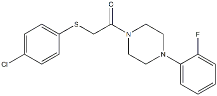 4-chlorophenyl 2-[4-(2-fluorophenyl)-1-piperazinyl]-2-oxoethyl sulfide Struktur