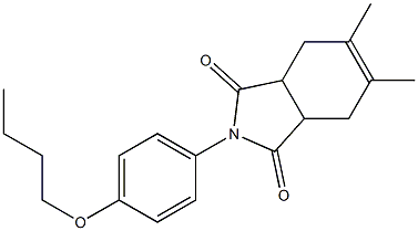 2-(4-butoxyphenyl)-5,6-dimethyl-3a,4,7,7a-tetrahydro-1H-isoindole-1,3(2H)-dione Struktur