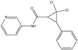 2,2-dichloro-3-phenyl-N-(3-pyridinyl)cyclopropanecarboxamide Struktur