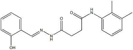 N-(2,3-dimethylphenyl)-4-[2-(2-hydroxybenzylidene)hydrazino]-4-oxobutanamide Struktur