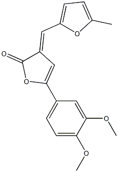 5-(3,4-dimethoxyphenyl)-3-[(5-methyl-2-furyl)methylene]-2(3H)-furanone Struktur