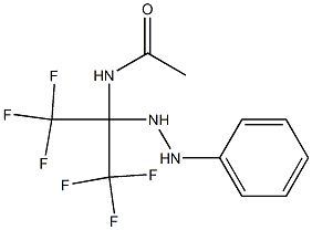 N-[2,2,2-trifluoro-1-(2-phenylhydrazino)-1-(trifluoromethyl)ethyl]acetamide Struktur