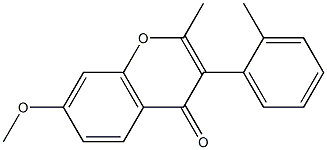 2-methyl-7-(methyloxy)-3-(2-methylphenyl)-4H-chromen-4-one Struktur