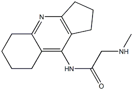 N-(2,3,5,6,7,8-hexahydro-1H-cyclopenta[b]quinolin-9-yl)-2-(methylamino)acetamide Struktur