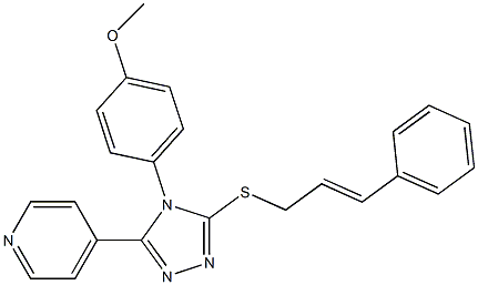 4-[5-(cinnamylsulfanyl)-4-(4-methoxyphenyl)-4H-1,2,4-triazol-3-yl]pyridine Struktur