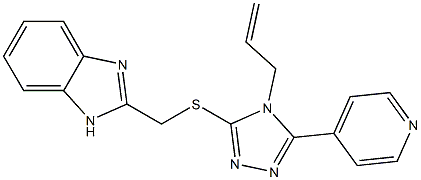 2-({[4-allyl-5-(4-pyridinyl)-4H-1,2,4-triazol-3-yl]sulfanyl}methyl)-1H-benzimidazole Struktur