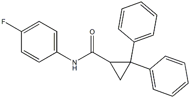 N-(4-fluorophenyl)-2,2-diphenylcyclopropanecarboxamide Struktur