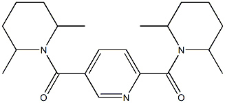 1-({6-[(2,6-dimethyl-1-piperidinyl)carbonyl]-3-pyridinyl}carbonyl)-2,6-dimethylpiperidine Struktur