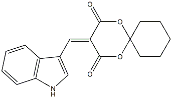 3-(1H-indol-3-ylmethylene)-1,5-dioxaspiro[5.5]undecane-2,4-dione Struktur