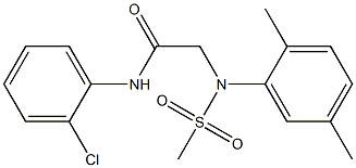 N-(2-chlorophenyl)-2-[2,5-dimethyl(methylsulfonyl)anilino]acetamide Struktur