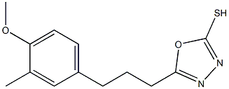 5-[3-(4-methoxy-3-methylphenyl)propyl]-1,3,4-oxadiazol-2-yl hydrosulfide Struktur