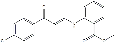 methyl 2-{[3-(4-chlorophenyl)-3-oxo-1-propenyl]amino}benzoate Struktur