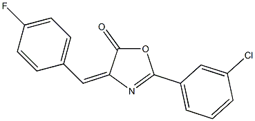 2-(3-chlorophenyl)-4-(4-fluorobenzylidene)-1,3-oxazol-5(4H)-one Struktur