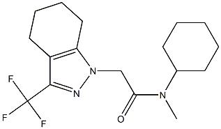 N-cyclohexyl-N-methyl-2-[3-(trifluoromethyl)-4,5,6,7-tetrahydro-1H-indazol-1-yl]acetamide Struktur