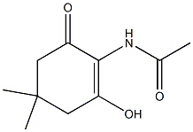 N-(2-hydroxy-4,4-dimethyl-6-oxo-1-cyclohexen-1-yl)acetamide Struktur