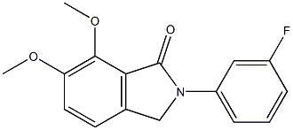 2-(3-fluorophenyl)-6,7-dimethoxy-1-isoindolinone Struktur