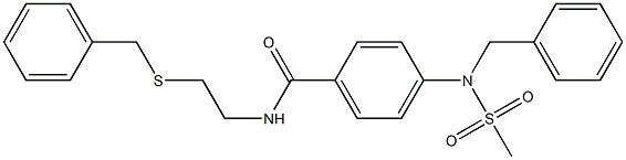 4-[(methylsulfonyl)(phenylmethyl)amino]-N-{2-[(phenylmethyl)sulfanyl]ethyl}benzamide Struktur