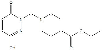 ethyl 1-[(3-hydroxy-6-oxo-1(6H)-pyridazinyl)methyl]-4-piperidinecarboxylate Struktur