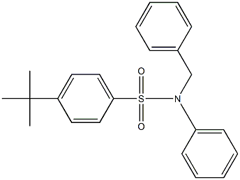 N-benzyl-4-tert-butyl-N-phenylbenzenesulfonamide Struktur