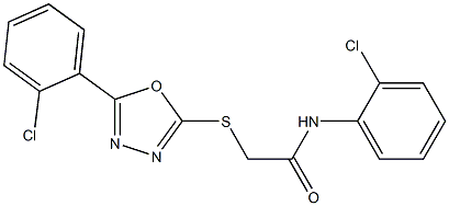 N-(2-chlorophenyl)-2-{[5-(2-chlorophenyl)-1,3,4-oxadiazol-2-yl]sulfanyl}acetamide Struktur