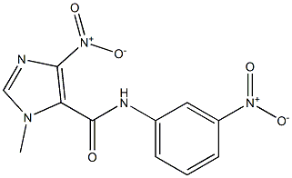 4-nitro-N-{3-nitrophenyl}-1-methyl-1H-imidazole-5-carboxamide Struktur