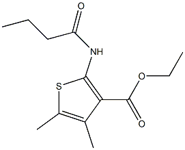 ethyl 2-(butyrylamino)-4,5-dimethyl-3-thiophenecarboxylate Struktur