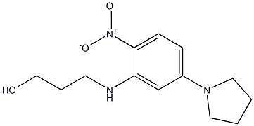 3-[2-nitro-5-(1-pyrrolidinyl)anilino]-1-propanol Struktur