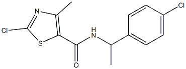 2-chloro-N-[1-(4-chlorophenyl)ethyl]-4-methyl-1,3-thiazole-5-carboxamide Struktur