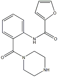 N-[2-(1-piperazinylcarbonyl)phenyl]-2-furamide Struktur