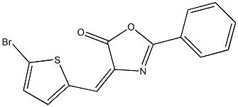 4-[(5-bromo-2-thienyl)methylene]-2-phenyl-1,3-oxazol-5(4H)-one Struktur