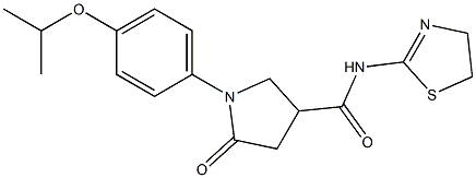 N-(4,5-dihydro-1,3-thiazol-2-yl)-1-(4-isopropoxyphenyl)-5-oxo-3-pyrrolidinecarboxamide Struktur